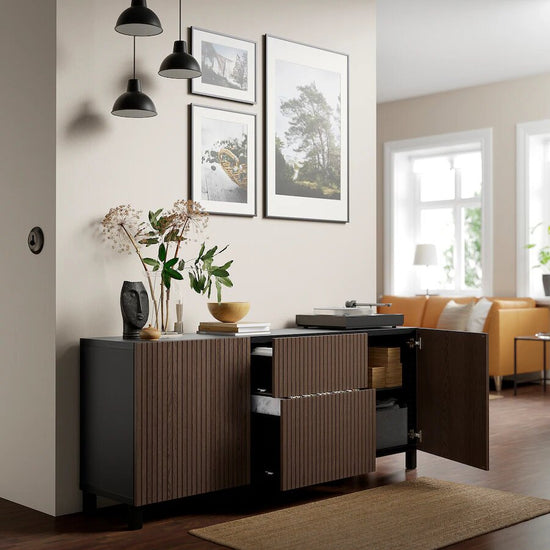Buffet bas en bois moderne