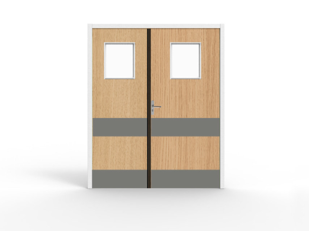Double Porte coupe feu en bois