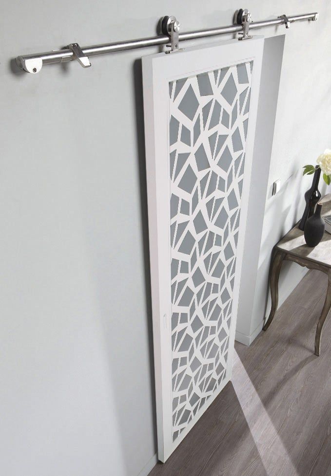 Porte Coulissante Design Géométrique