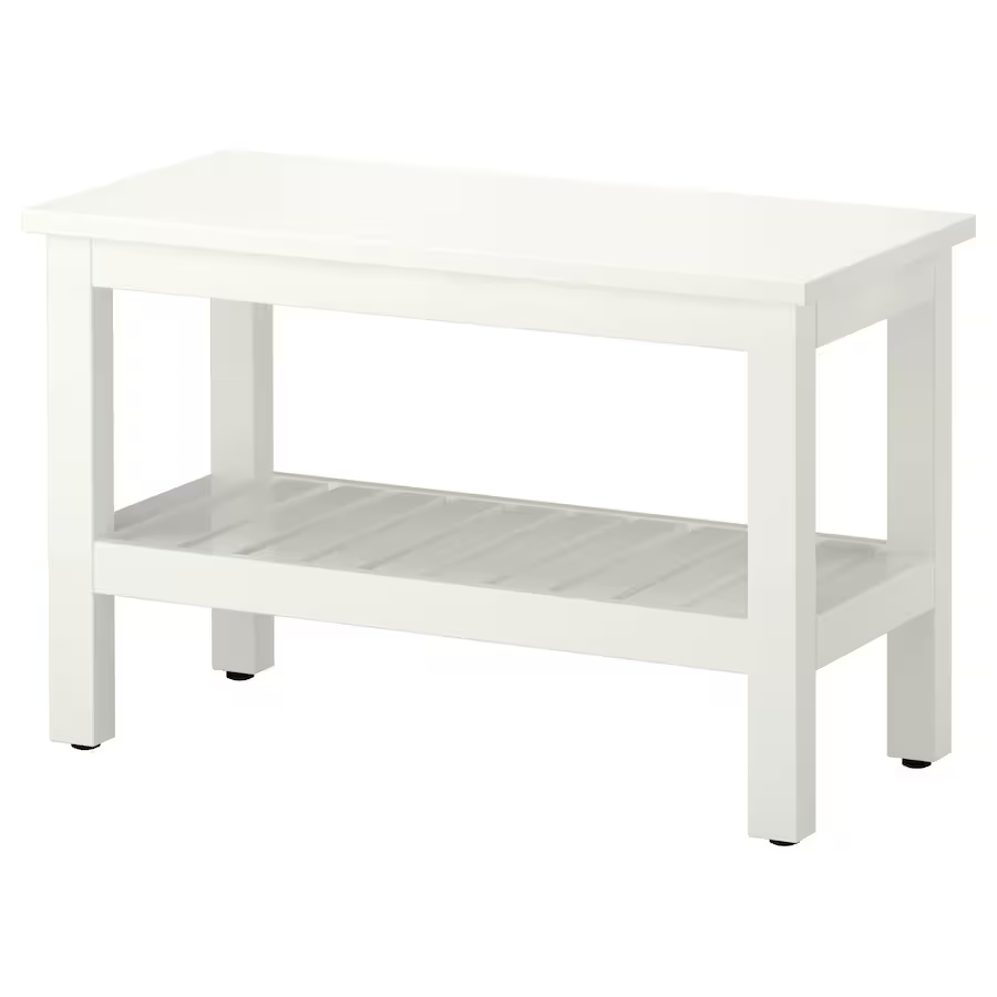 Banc avec étagère inférieure